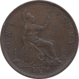 1876 PENNY H ( EF ) - Penny - Cambridgeshire Coins