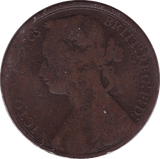 1876 PENNY ( POOR ) H - Penny - Cambridgeshire Coins