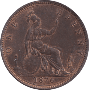 1876 PENNY ( UNC ) - Penny - Cambridgeshire Coins