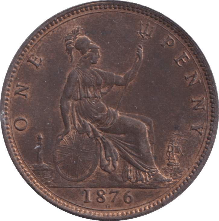 1876 PENNY ( UNC ) - Penny - Cambridgeshire Coins