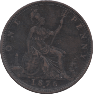 1876 PENNY ( VF ) H - Penny - Cambridgeshire Coins