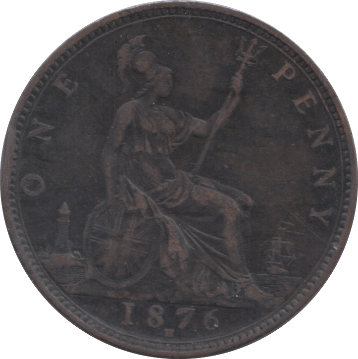 1876 PENNY ( VF ) H - Penny - Cambridgeshire Coins