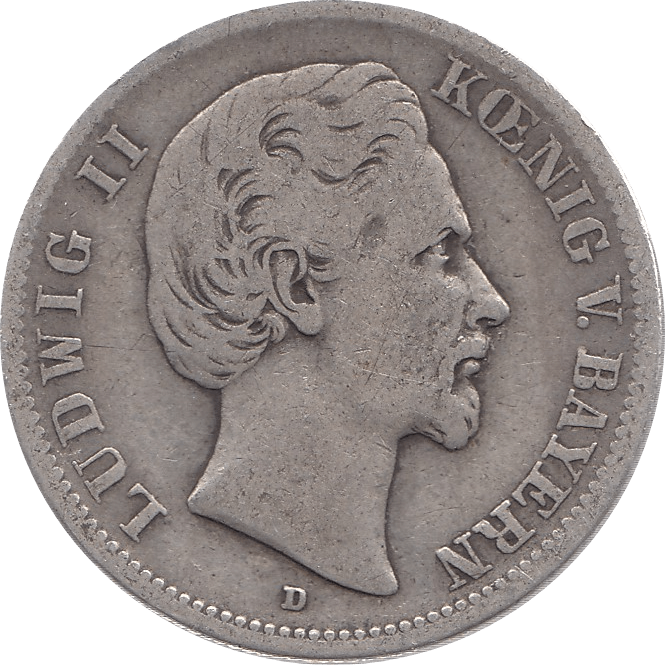 1876 SILVER 2 MARKS GERMANY D - SILVER WORLD COINS - Cambridgeshire Coins