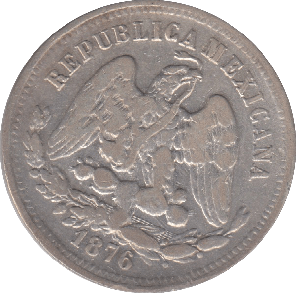 1876 SILVER MEXICO 25 CENTAVOS - SILVER WORLD COINS - Cambridgeshire Coins