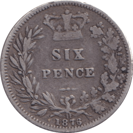 1876 SIXPENCE ( FINE ) - Sixpence - Cambridgeshire Coins