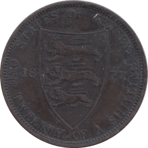 1877 1/12 OF A SHILLING JERSEY - WORLD COINS - Cambridgeshire Coins