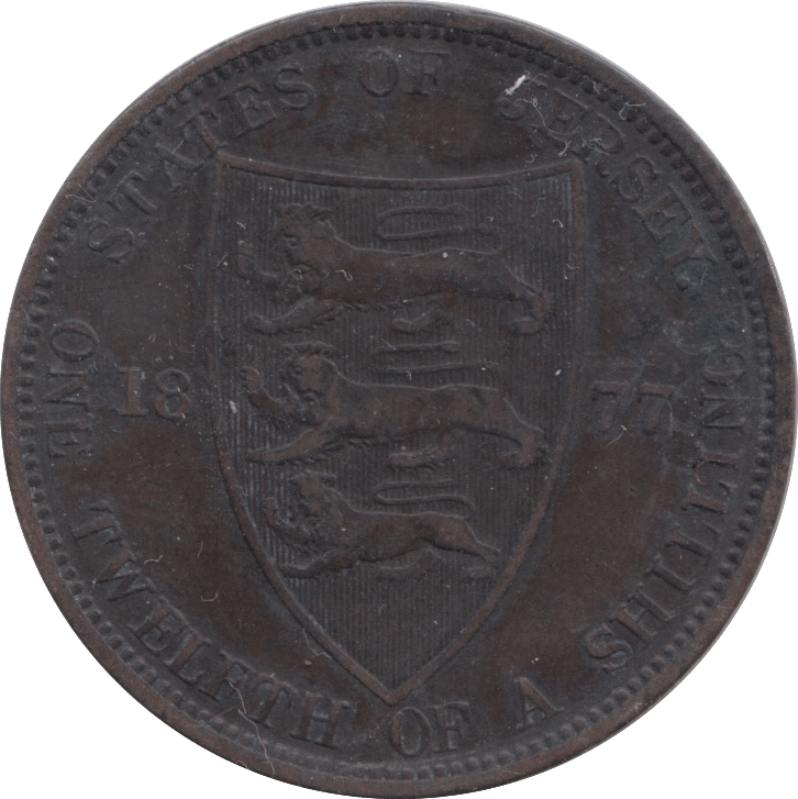 1877 1/12 OF A SHILLING JERSEY - WORLD COINS - Cambridgeshire Coins