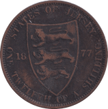 1877 1/12 SHILLING JERSEY - WORLD COINS - Cambridgeshire Coins