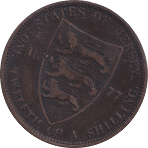 1877 1/12 SHILLING JERSEY - WORLD COINS - Cambridgeshire Coins