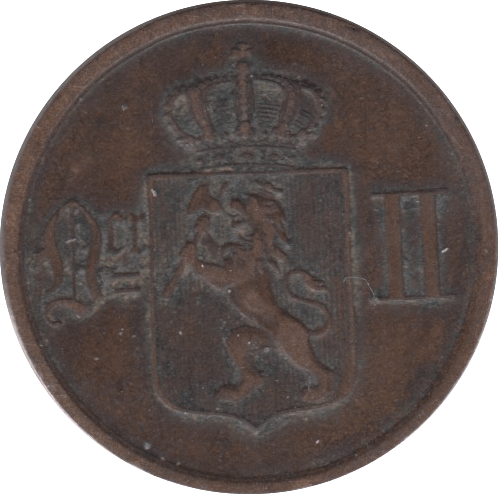 1877 2 ORE NORWAY - WORLD COINS - Cambridgeshire Coins