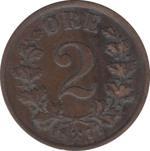 1877 2 ORE NORWAY - WORLD COINS - Cambridgeshire Coins