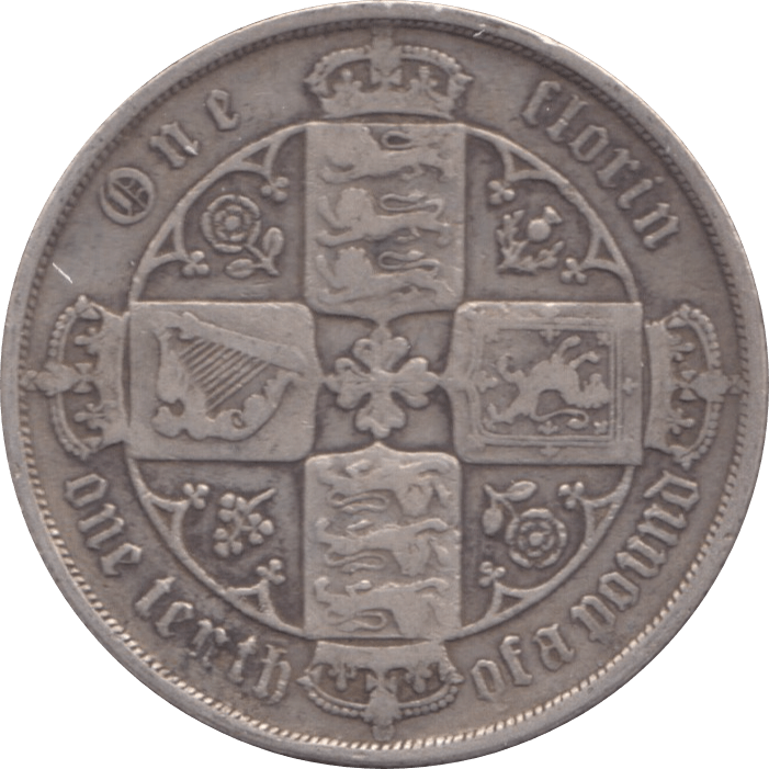 1877 FLORIN ( FINE ) 1 - Florin - Cambridgeshire Coins
