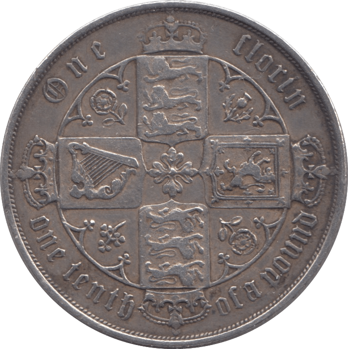 1877 FLORIN ( GVF ) - FLORIN - Cambridgeshire Coins