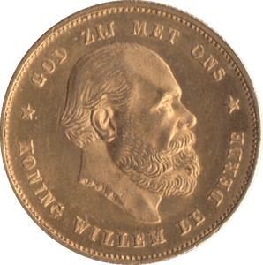 1877 GOLD 10 GUILDER NETHERLANDS - Gold World Coins - Cambridgeshire Coins