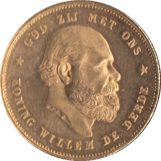 1877 GOLD 10 GUILDER NETHERLANDS - Gold World Coins - Cambridgeshire Coins