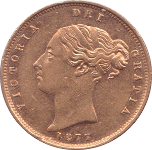 1877 GOLD HALF SOVEREIGN ( AUNC ) B - Half Sovereign - Cambridgeshire Coins