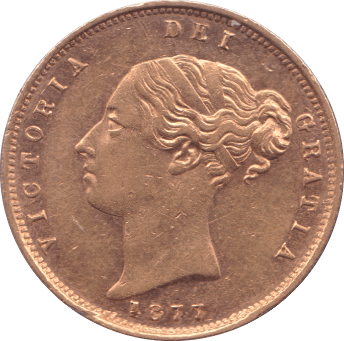 1877 GOLD HALF SOVEREIGN ( AUNC ) B - Half Sovereign - Cambridgeshire Coins