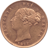 1877 GOLD HALF SOVEREIGN ( AUNC ) B - Half Sovereign - Cambridgeshire Coins