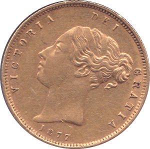 1877 GOLD HALF SOVEREIGN ( AUNC ) - Half Sovereign - Cambridgeshire Coins