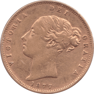1877 GOLD HALF SOVEREIGN ( GVF ) - Half Sovereign - Cambridgeshire Coins