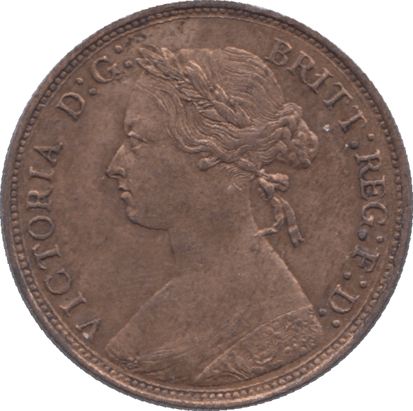 1877 HALFPENNY ( AUNC ) - Halfpenny - Cambridgeshire Coins