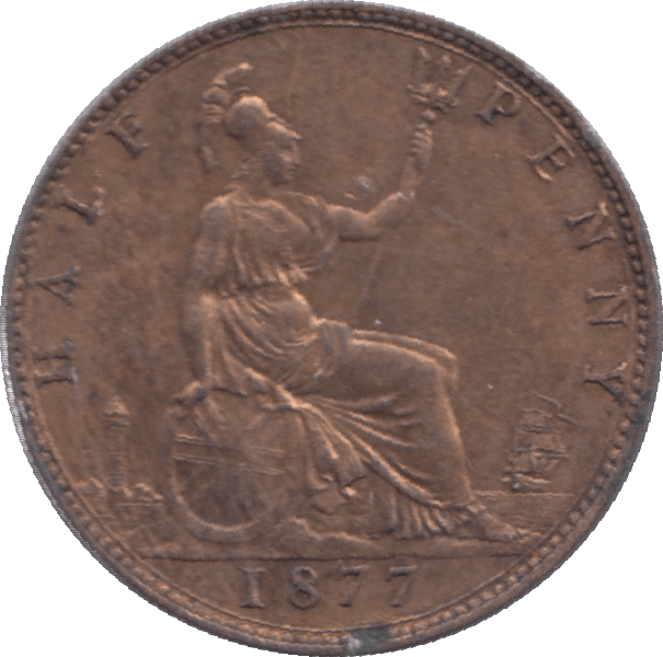 1877 HALFPENNY ( AUNC ) - Halfpenny - Cambridgeshire Coins