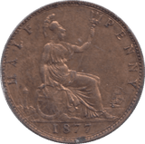 1877 HALFPENNY ( AUNC ) - Halfpenny - Cambridgeshire Coins