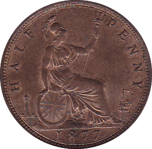 1877 HALFPENNY ( BU ) - Halfpenny - Cambridgeshire Coins