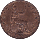 1877 HALFPENNY ( BU ) - Halfpenny - Cambridgeshire Coins