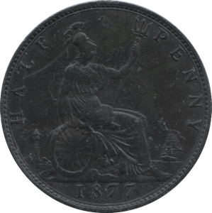 1877 HALFPENNY ( EF ) 8 - Halfpenny - Cambridgeshire Coins