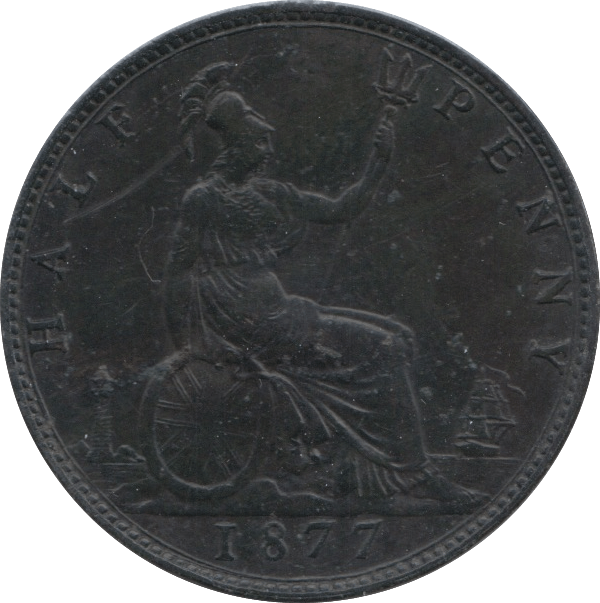 1877 HALFPENNY ( EF ) 8 - Halfpenny - Cambridgeshire Coins