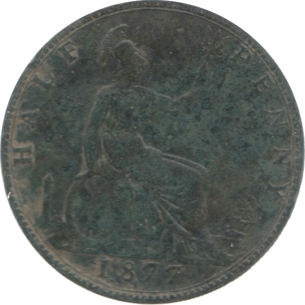 1877 HALFPENNY ( FINE ) - Halfpenny - Cambridgeshire Coins