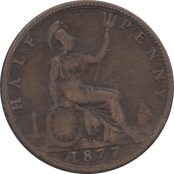 1877 HALFPENNY ( FINE ) - Halfpenny - Cambridgeshire Coins