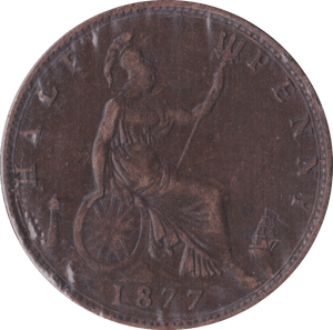 1877 HALFPENNY ( VF ) - Halfpenny - Cambridgeshire Coins