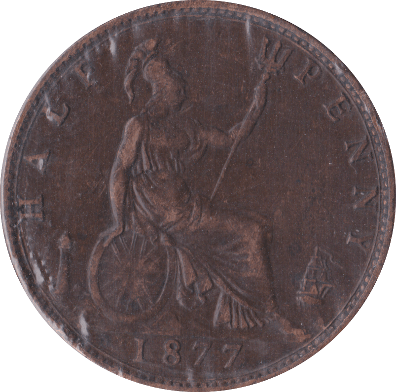 1877 HALFPENNY ( VF ) - Halfpenny - Cambridgeshire Coins