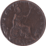 1877 HALFPENNY ( VF ) - Halfpenny - Cambridgeshire Coins