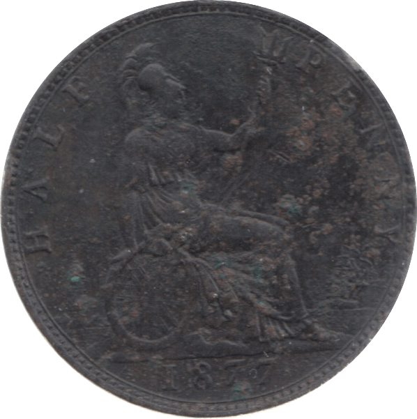 1877 HALFPENNY ( VF ) - Halfpenny - Cambridgeshire Coins