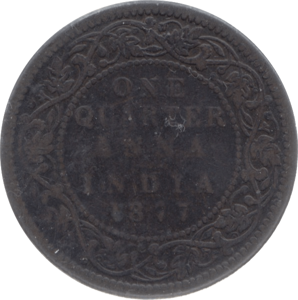 1877 INDIA 1/4 ANNA - WORLD COINS - Cambridgeshire Coins