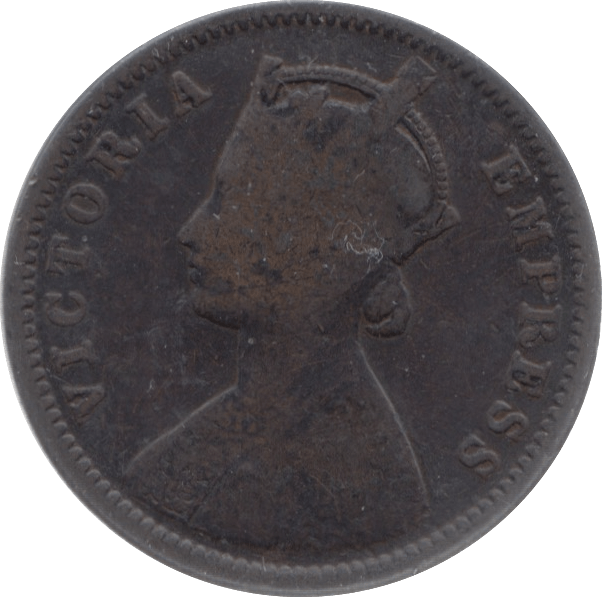 1877 INDIA 1/4 ANNA - WORLD COINS - Cambridgeshire Coins