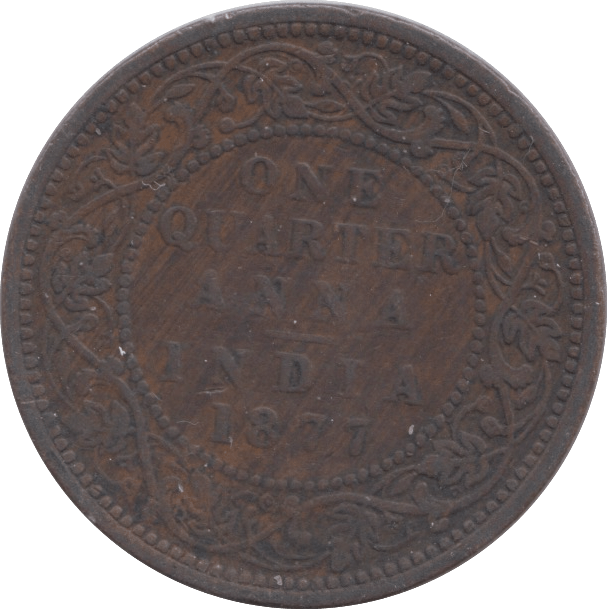 1877 INDIA 1/4 ANNA - WORLD COINS - Cambridgeshire Coins