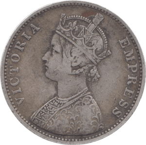 1877 INDIA SILVER ONE RUPEE - WORLD COINS - Cambridgeshire Coins