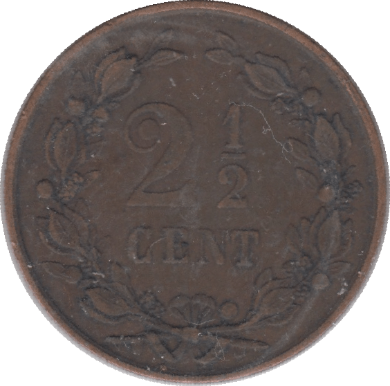 1877 NETHERLANDS TWO 1/2 CENTS - WORLD COINS - Cambridgeshire Coins