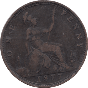 1877 ONE PENNY ( FINE ) 14 - Penny - Cambridgeshire Coins