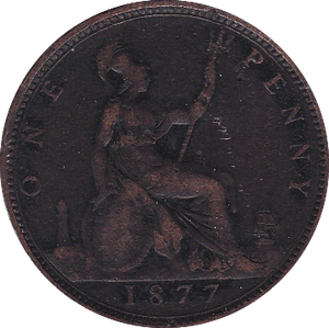 1877 PENNY ( F ) - Penny - Cambridgeshire Coins