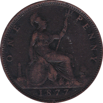 1877 PENNY ( F ) - Penny - Cambridgeshire Coins