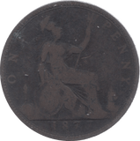 1877 PENNY ( FAIR ) 7 - Penny - Cambridgeshire Coins