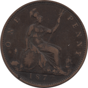 1877 PENNY ( FINE ) 2 24 - Penny - Cambridgeshire Coins