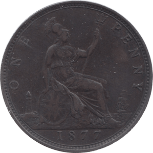 1877 PENNY ( GVF ) 7 - Penny - Cambridgeshire Coins