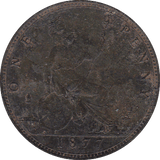 1877 PENNY ( VF ) DIRTY - Penny - Cambridgeshire Coins