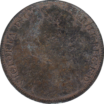 1877 PENNY ( VF ) DIRTY - Penny - Cambridgeshire Coins